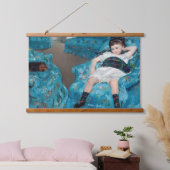 メアリーカサット – 小さな女の子インアブルーアームチェア 吊り下げ型タペストリー (寝室)