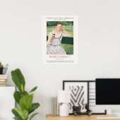 メアリーカッサットウィメンズアザレッド《植物》百日草アートプリント ポスター (ホームオフィス)