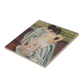メアリーカッサットチャイルドズバス絵画ズ タイル (側面)