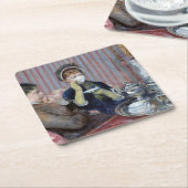 メアリーカッサット・アフタヌーンティー スクエアペーパーコースター (アングル)