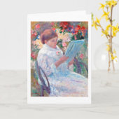 メアリーカッサット カード (黄色い花)