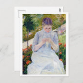 メアリーカッサット・ガーデンの少女 ポストカード (正面/裏面)