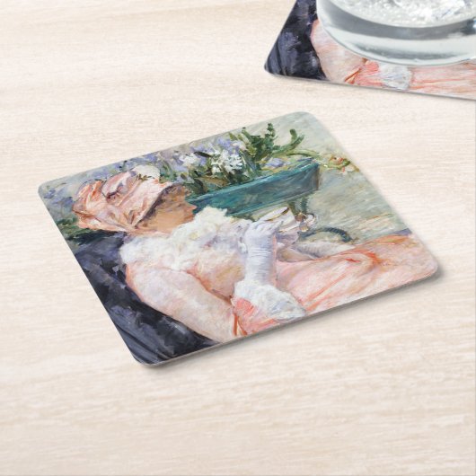 メアリーカッサット スクエアペーパーコースター (アングル)