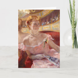 メアリーカッサット – パールネックレスを持つ女性のローリー カード