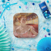 メアリーカッサット – パールネックレスを持つ女性のローリー ペーパープレート (パーティー)