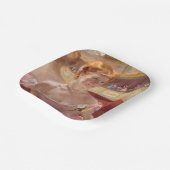 メアリーカッサット – パールネックレスを持つ女性のローリー ペーパープレート (傾斜あり)