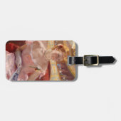 メアリーカッサット – パールネックレスを持つ女性のローリー ラゲッジタグ (正面横)