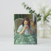 メアリーカッサット – フランソワーズイングリーン,裁縫 ポストカード (スタンド正面)