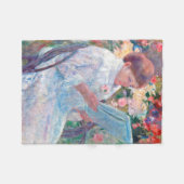 メアリーカッサット フリースブランケット (正面(横))