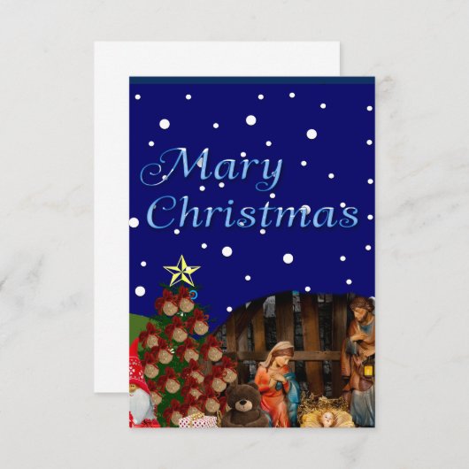 メアリークリスマス サンキューカード (正面/裏面)