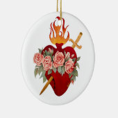 メアリーセラミックハートの無垢オーナメント セラミックオーナメント (右)