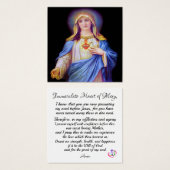 メアリーハートカードの無垢祈りの言葉 (正面&裏面)