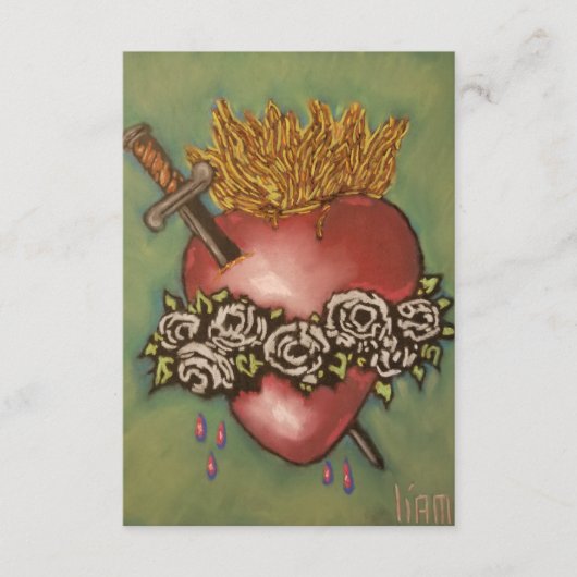 メアリーハートカードの無垢祈りの言葉 サンキューカード (正面)