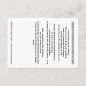 メアリーハートカードの無垢祈りの言葉 サンキューカード (裏面)