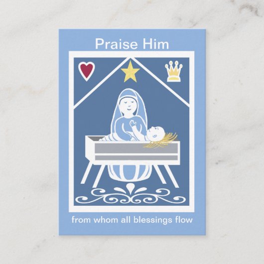 メアリーピシャット祈りの言葉カード 名刺 (正面)