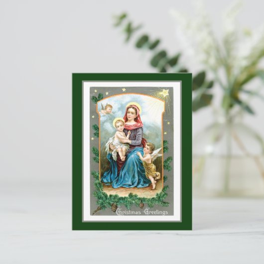 メアリーベビーイエスアンドエンジェル ポストカード (スタンド正面)