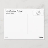 メアリーボールドウィンカレッジスタウントンVAバージニアポストカード ポストカード (裏面)