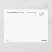 メアリーボールドウィンカレッジスタウントンVAバージニアポストカード ポストカード (裏面)