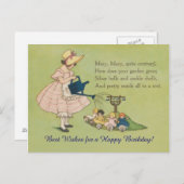 メアリーメアリーデートレヴェルハッピーバースデー ポストカード (正面/裏面)