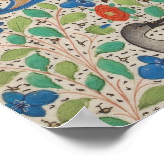 メアリー中世の照明写本の戴冠式 ポスター (角)