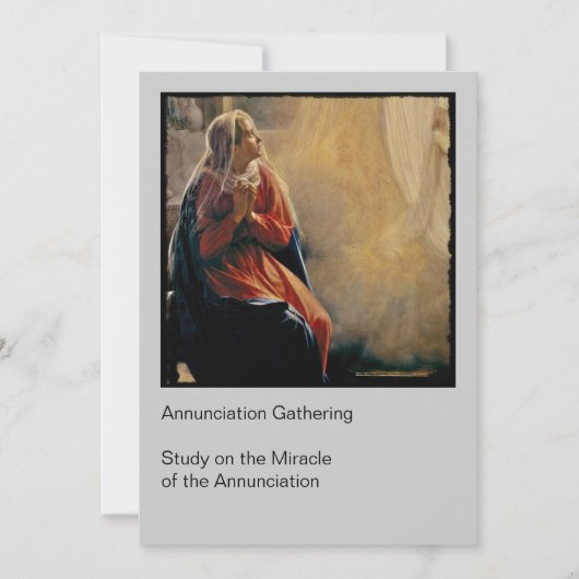 メアリー受胎告知 招待状 (正面)