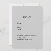 メアリー受胎告知 招待状 (裏面)