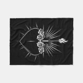 メアリー男性の無垢なハート女性カトリックヴァージン フリースブランケット (正面(横))