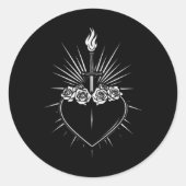 メアリー男性の無垢なハート女性カトリックヴァージン ラウンドシール (正面)