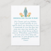 メアリー祈りの言葉カードへの献上品 名刺 (正面)