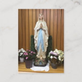 メアリー祈りの言葉カードへの献上品 名刺 (裏面)