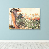 メアリー、かなり逆の子供部屋韻 キャンバスプリント (インサイチュ (ウッドフロア))