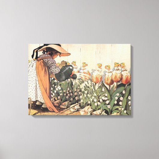 メアリー、かなり逆の子供部屋韻 キャンバスプリント (正面)