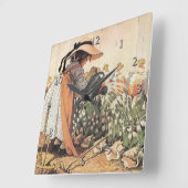 メアリー、かなり逆の子供部屋韻 スクエア壁時計 (傾斜)