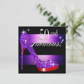 メアリー・アン50及びすばらしい輝きのきらきら光るな小剣のストライプ 招待状 (スタンド正面)