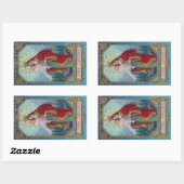 メアリー、イエス、グラバスのクラシガーのヴィンテージクリスマス 長方形シール (シート)