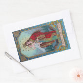 メアリー、イエス、グラバスのクラシガーのヴィンテージクリスマス 長方形シール (封筒)