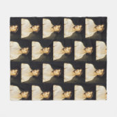 メアリー・ウルストンクラフト フリースブランケット (正面(横))