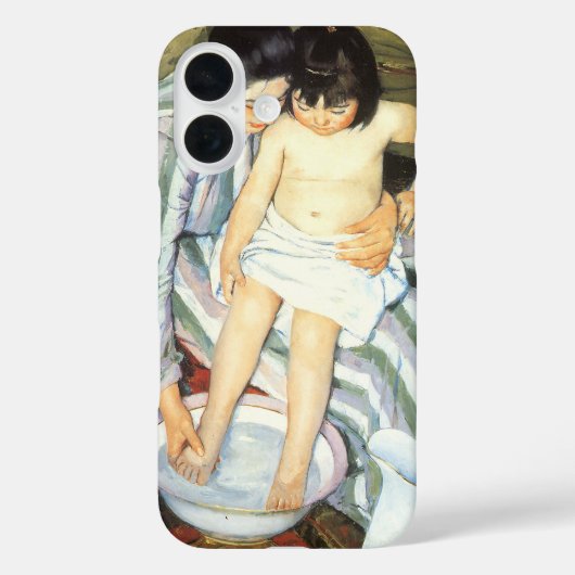 メアリー・カサットのヴィンテージ印象派「子供の入浴」 Case-Mate iPhoneケース (裏面)