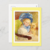 メアリー·カサット著、大きな羽毛の帽子をかぶったシモーネ。 シーズンポストカード (正面/裏面)