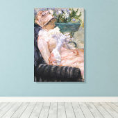 メアリー・カサット - お茶のコップ キャンバスプリント (インサイチュ (ウッドフロア))