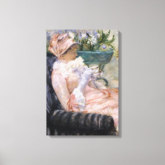 メアリー・カサット - お茶のコップ キャンバスプリント (正面)