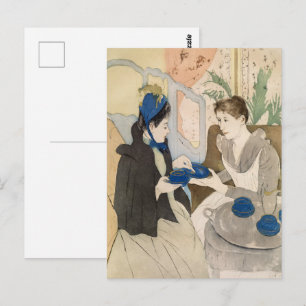 メアリー・カサット「午後のお茶会」印象派アート ポストカード
