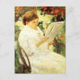 メアリー・カサット「庭で本を読む女性」ポストカード ポストカード