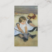 メアリー・カサット「浜辺で遊ぶ子供たち」 名刺 (裏面)