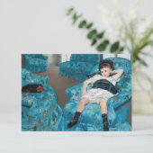 メアリー・カサット - 青い肘掛け椅子の少女 サンキューカード (スタンド正面)