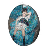 メアリー・カサット - 青い肘掛け椅子の少女 ダーツボード (正面右)