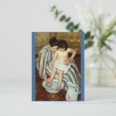 メアリー・カッサットの子供の風呂（1892年頃） ポストカード (スタンド正面)