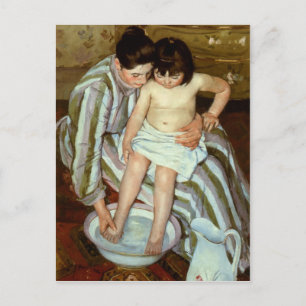 メアリー・カッサットの子供の風呂(1892年頃) ポストカード