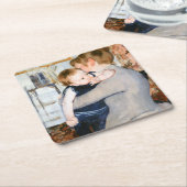 メアリー・カッサット スクエアペーパーコースター (アングル)