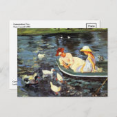 メアリー・カッサット。夏期はがき ポストカード (正面/裏面)